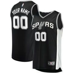 San Antonio Spurs Fast Break Custom Replica Jersey Black - Icon Edition on sale