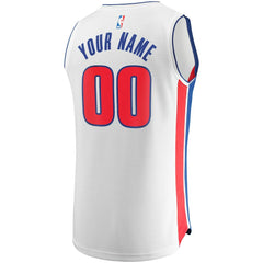 Detroit Pistons Fast Break Custom Replica Jersey White sale - Association Edition outlet