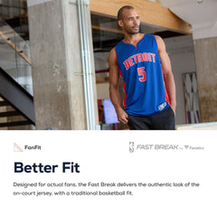Detroit Pistons Fast Break Custom Replica Jersey White sale - Association Edition outlet