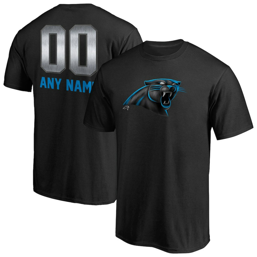 Carolina Panthers Personalized Midnight Mascot T-Shirt - Black for sale