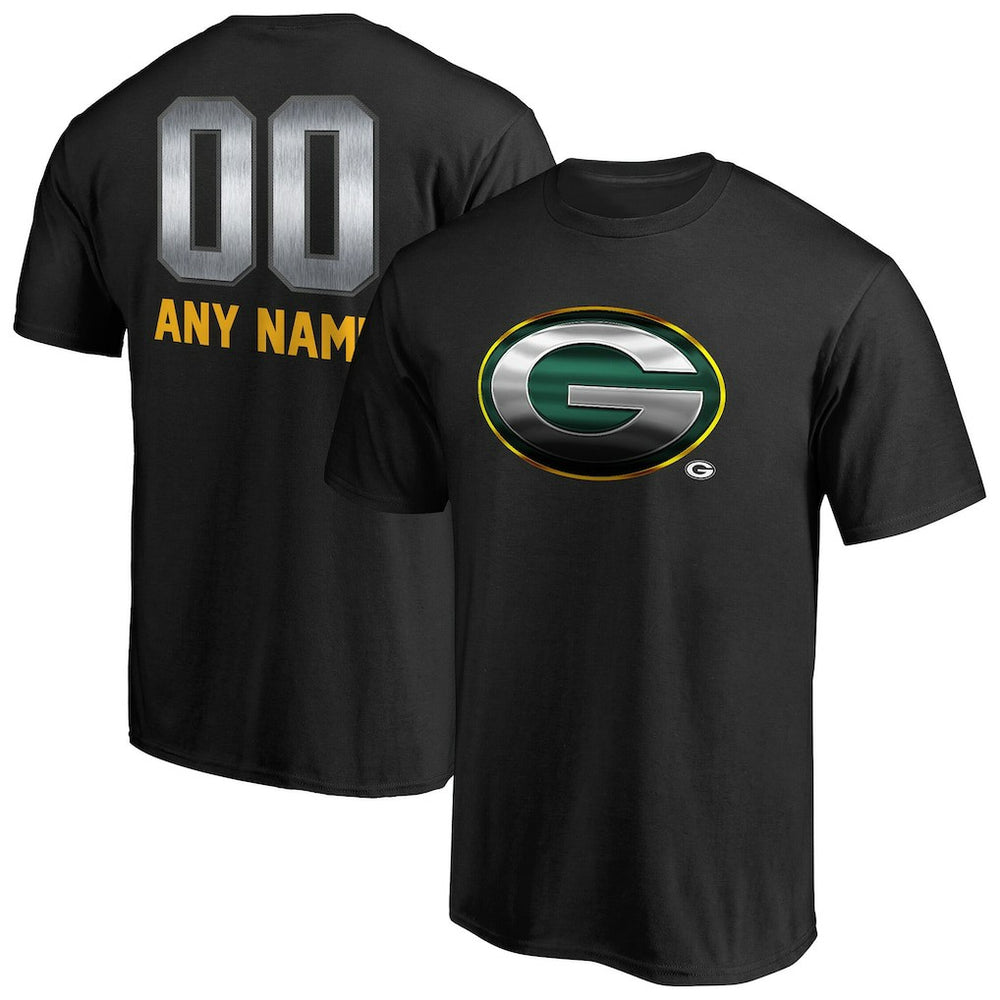 Green Bay Packers Personalized Midnight Mascot T-Shirt - Black discount