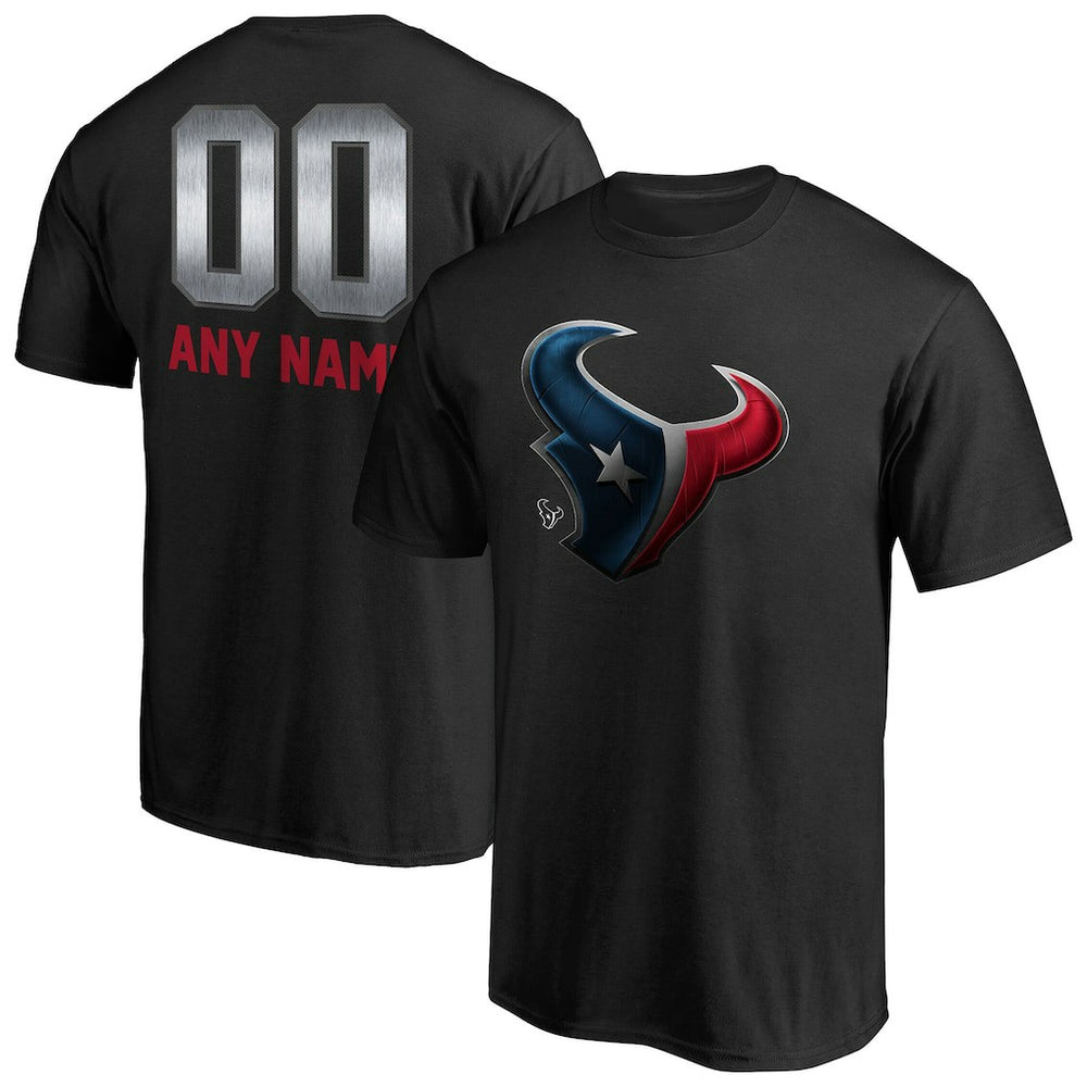 Houston Texans Personalized Midnight Mascot T-Shirt - Black on sale