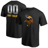 Minnesota Vikings Personalized Midnight Mascot T-Shirt - Black outlet