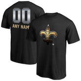 New Orleans Saints Personalized Midnight Mascot T-Shirt - Black outlet
