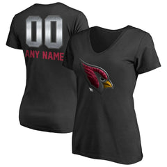 Arizona Cardinals Women's Personalized Midnight Mascot T-Shirt - Black outlet