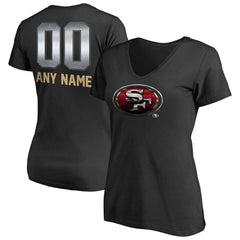 San Francisco 49ers Women's Personalized Midnight Mascot T-Shirt - Black for sale