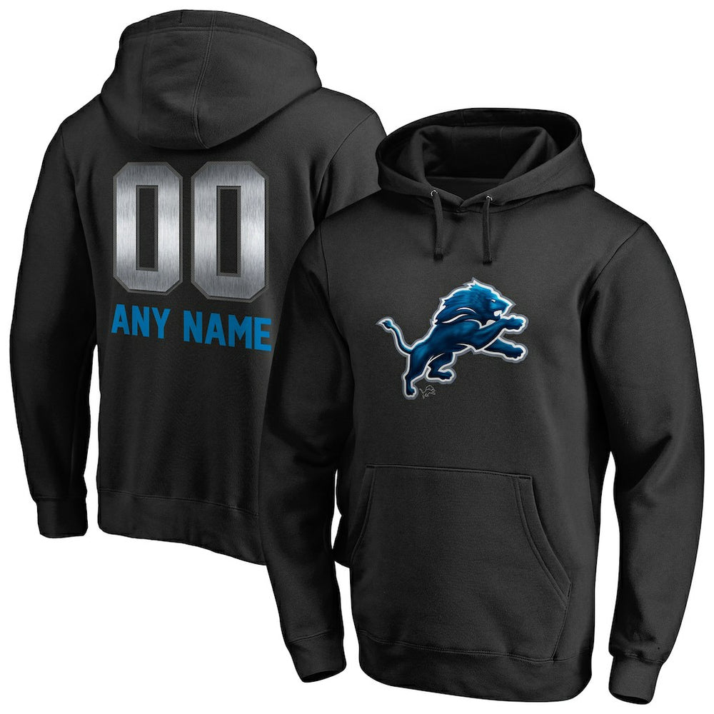Detroit Lions Personalized Midnight Mascot Pullover Hoodie - Black online