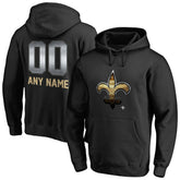 New Orleans Saints Personalized Midnight Mascot Pullover Hoodie - Black sale