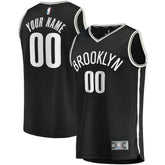 Brooklyn Nets Youth Fast Break Custom Replica Jersey Black - Icon Edition on sale