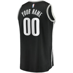 Brooklyn Nets Youth Fast Break Custom Replica Jersey Black - Icon Edition on sale