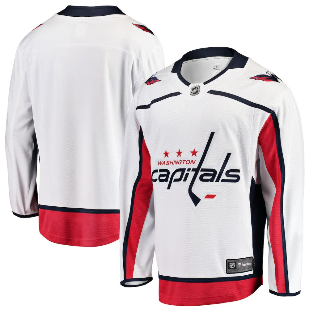 Washington Capitals Fanatics Youth Away Breakaway Jersey - White Jerseys