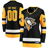 Pittsburgh Penguins Fanatics Women's Home Breakaway Custom Jersey - Black Jerseys