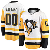 Pittsburgh Penguins Fanatics Away Breakaway Custom Jersey - White Jerseys