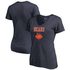 Chicago Bears Women's Vintage Team Lockup V-Neck T-Shirt - Navy outlet