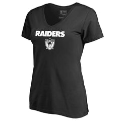 Las Vegas Raiders Women's Vintage Team Lockup V-Neck T-Shirt - Black online