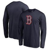 Boston Red Sox Static Logo Long Sleeve T-Shirt Navy