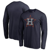 Houston Astros Static Logo Long Sleeve T-Shirt Navy