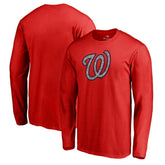 Washington Nationals Static Logo Long Sleeve T-Shirt Red