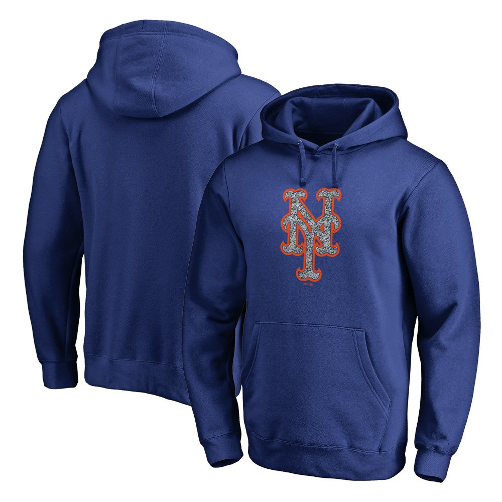 New York Mets Static Logo Pullover Hoodie Royal