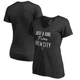 Milwaukee Bucks Women's Just a Girl V-Neck T-Shirt - Black online