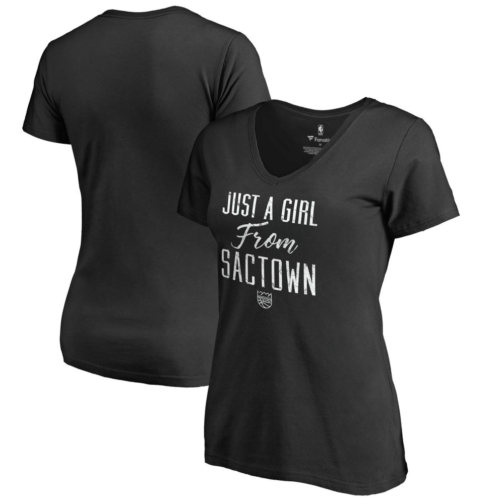 Sacramento Kings Women's Just a Girl V-Neck T-Shirt - Black outlet