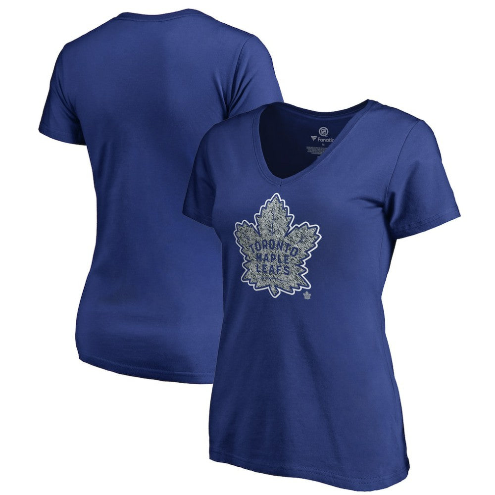 Toronto Maple Leafs Women's Static Logo V-Neck T-Shirt - Royal T-shirts