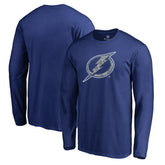 Tampa Bay Lightning Static Logo Long Sleeve T-Shirt - Blue T-shirts
