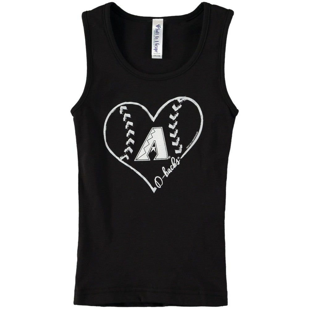 Arizona Diamondbacks Soft as a Grape Youth Cotton Tank Top Black