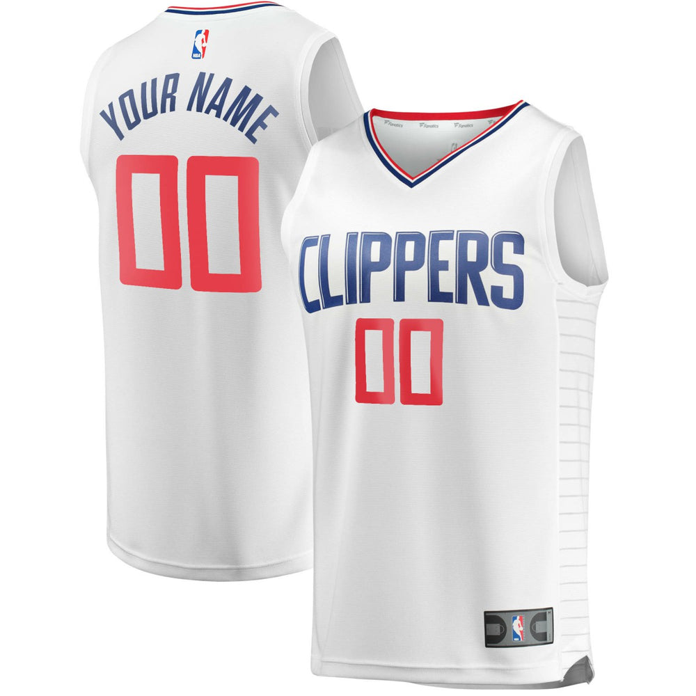 LA Clippers Youth Fast Break Custom Replica Jersey White - Association Edition outlet
