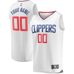 LA Clippers Youth Fast Break Custom Replica Jersey White - Association Edition outlet