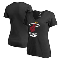 Miami Heat Women's Primary Logo V-Neck T-Shirt - Black cheap