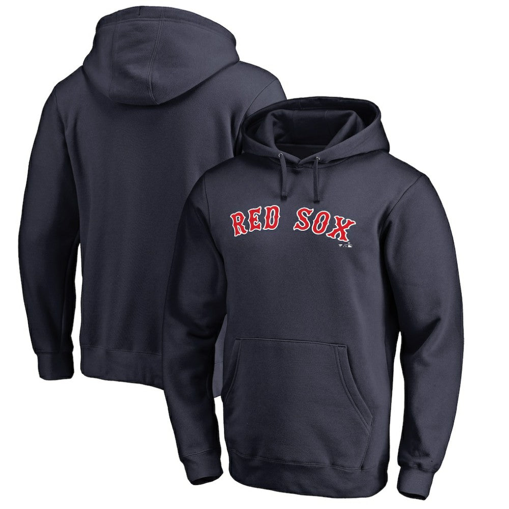 Boston Red Sox Official Wordmark Fitted Pullover Hoodie Navy