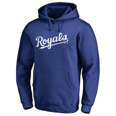 Kansas City Royals Official Wordmark Fitted Pullover Hoodie Royal
