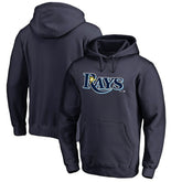 Tampa Bay Rays Official Wordmark Fitted Pullover Hoodie Navy
