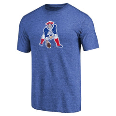 New England Patriots Throwback Logo Tri-Blend II T-Shirt - Royal outlet