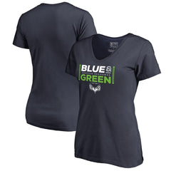 Seattle Seahawks Women's Alternate Team Logo V-Neck T-Shirt - Navy sale