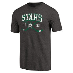Dallas Stars Vintage Collection Line Shift Tri-Blend T-Shirt - Black T-shirts