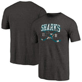 San Jose Sharks Vintage Collection Line Shift Tri-Blend T-Shirt - Black T-shirts