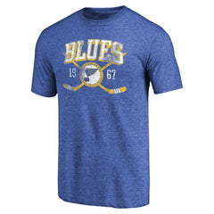 St. Louis Blues Vintage Collection Line Shift Tri-Blend T-Shirt - Royal T-shirts