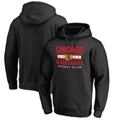 Chicago Blackhawks Hometown Collection Pullover Hoodie - Black Hoodies