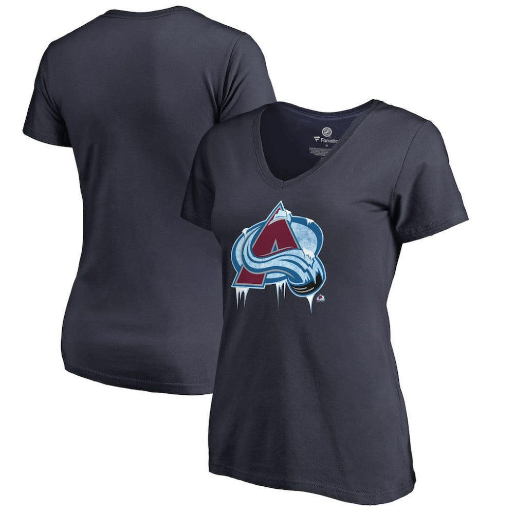 Colorado Avalanche Women's Fan Favorite Team Slogan V-Neck T-Shirt - Navy T-shirts