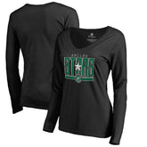 Dallas Stars Women's Hometown Collection V-Neck Long Sleeve T-Shirt - Black T-shirts