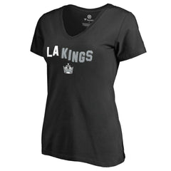 Los Angeles Kings Women's Fan Favorite Team Slogan V-Neck T-Shirt - Black T-shirts