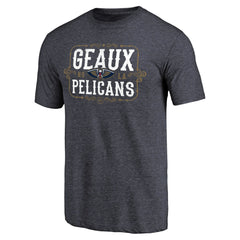 New Orleans Pelicans Geaux Pelicans Hometown Collection Tri-Blend T-Shirt - Navy outlet