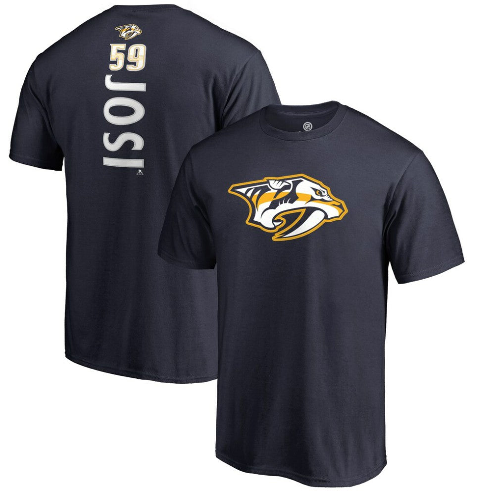 Roman Josi Nashville Predators Backer Name & Number T-Shirt - Navy T-shirts