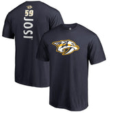 Roman Josi Nashville Predators Backer Name & Number T-Shirt - Navy T-shirts