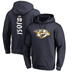 Roman Josi Nashville Predators Backer Name & Number Pullover Hoodie - Navy Hoodies