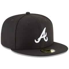 Atlanta Braves 59FIFTY Fitted Hat Black
