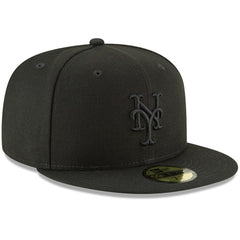 New York Mets Primary Logo Basic 59FIFTY Fitted Hat Black