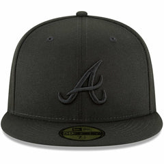 Atlanta Braves Primary Logo Basic 59FIFTY Fitted Hat Black